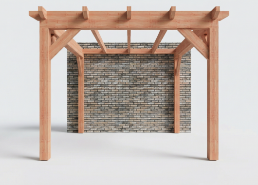 Constructiepakket aanbouwveranda | 3460x3905x2500mm | fijnbezaagd Douglas     CP-10.2050
