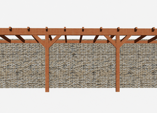 Constructiepakket aanbouwveranda | 9280x3905x2500mm | fijnbezaagd Douglas     CP-10.2074