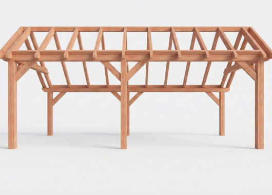 Constructiepakket kapschuur | 7015x3460x3445mm | fijnbezaagd Douglas    CP-20.1008