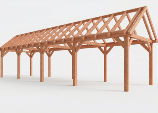 Constructiepakket zadeldak | 12190x3460x3760mm | fijnbezaagd Douglas    CP-20.2018