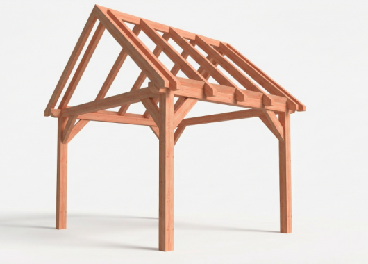 Constructiepakket zadeldak | 3460x4105x4030mm | fijnbezaagd Douglas    CP-20.2025