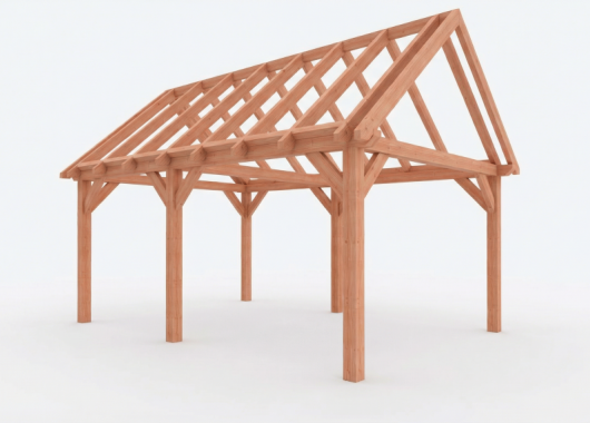 Constructiepakket zadeldak | 5840x4105x4030mm | fijnbezaagd Douglas    CP-20.2029