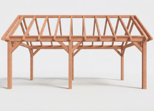 Constructiepakket zadeldak | 7015x4105x4030mm | fijnbezaagd Douglas    CP-20.2033
