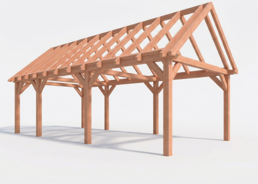 Constructiepakket zadeldak | 8150x4105x4030mm | fijnbezaagd Douglas    CP-20.2037