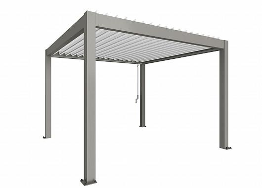 PERGOLA 3,5 x 3,5 kwartsgrijs / wit  B485330