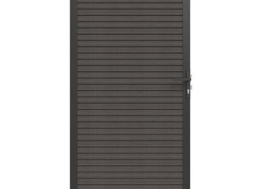NewTechWood co-extrusie composiet deur in aluminium frame, horizontaal triple, 100 x 195 cm, Silver Gray.   1064265