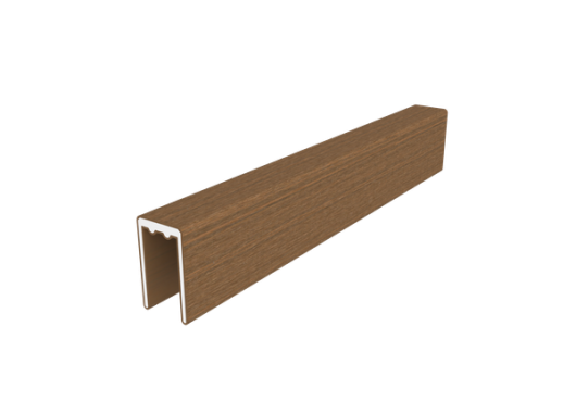 NewTechWood aluminium co-extrusie frameset t.b.v scherm i.c.m betonpalen, Teak   1064270