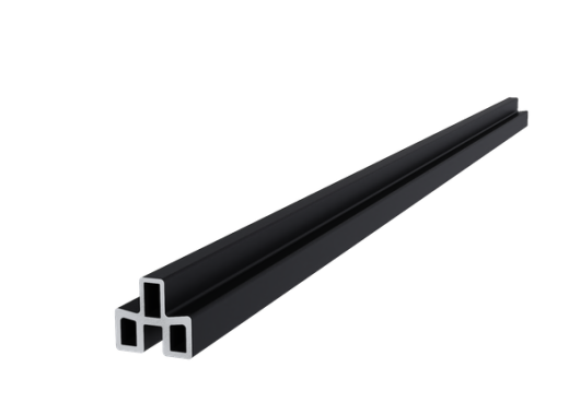 NewTechWood aluminium frameset t.b.v. triple schermplanken, zwart.   1064416
