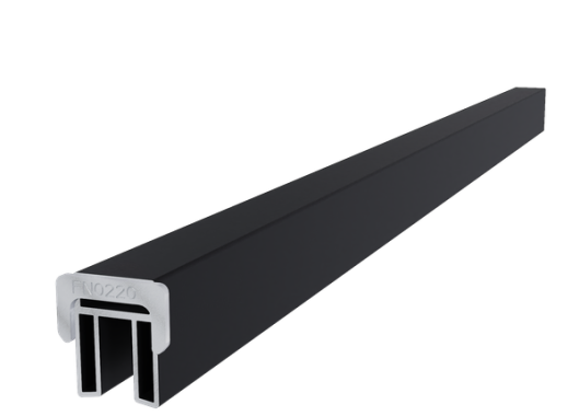 NewTechWood aluminium frameset t.b.v. triple schermplanken, zwart.   1064416