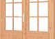Paneeldeur dubbel DOUGLAS onbeh, borstw.687mm, deur:780x1930mm+kozijn:1696x2006mm    54.0071