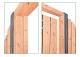 Tuindeurkozijn + aanslagligger Douglas 4.4x8.8x210cm (2x) 4.4x8.8x160cm