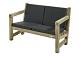 Loungebank tweezits, 135 cm    0131