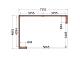Buitenverblijf Capri 7200x4900x2550mm (bxdxh) model links alleen constructie    52.4020