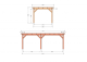 Constructiepakket plat dak | 7015x3460x2500mm | fijnbezaagd Douglas    CP-10.1008