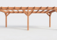 Constructiepakket plat dak | 7660x3460x2500mm | fijnbezaagd Douglas     CP-10.1010