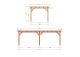 Constructiepakket plat dak | 7660x3460x2500mm | fijnbezaagd Douglas     CP-10.1010