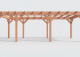 Constructiepakket plat dak | 8150x3460x2500mm | fijnbezaagd Douglas    CP-10.1012