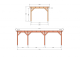 Constructiepakket plat dak | 8150x3460x2500mm | fijnbezaagd Douglas    CP-10.1012