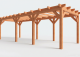 Constructiepakket plat dak | 8865x3460x2500mm | fijnbezaagd Douglas     CP-10.1014