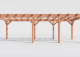 Constructiepakket plat dak | 8865x3460x2500mm | fijnbezaagd Douglas     CP-10.1014