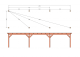 Constructiepakket plat dak | 11215x3460x2500mm | fijnbezaagd Douglas    CP-10.1017