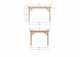 Constructiepakket plat dak | 3460x4105x2500mm | fijnbezaagd Douglas     CP-10.1025