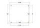 Constructiepakket plat dak | 4105x4105x2500mm | fijnbezaagd Douglas     CP-10.1026
