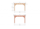 Constructiepakket plat dak | 4105x4105x2500mm | fijnbezaagd Douglas     CP-10.1026