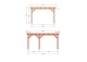 Constructiepakket plat dak | 5240x4105x2500mm | fijnbezaagd Douglas     CP-10.1027
