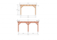 Constructiepakket plat dak | 5310x4105x2500mm | fijnbezaagd Douglas     CP-10.1028