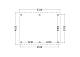 Constructiepakket plat dak | 5310x4105x2500mm | fijnbezaagd Douglas     CP-10.1028