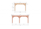 Constructiepakket plat dak | 5840x4105x2500mm | fijnbezaagd Douglas     CP-10.1029