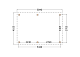 Constructiepakket plat dak | 5840x4105x2500mm | fijnbezaagd Douglas     CP-10.1029