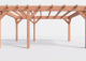 Constructiepakket plat dak | 5885x4105x2500mm | fijnbezaagd Douglas     CP-10.1030