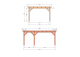Constructiepakket plat dak | 5885x4105x2500mm | fijnbezaagd Douglas     CP-10.1030