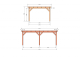 Constructiepakket plat dak | 6370x4105x2500mm | fijnbezaagd Douglas     CP-10.1031