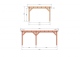 Constructiepakket plat dak | 6485x4105x2500mm | fijnbezaagd Douglas     CP-10.1032