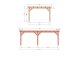 Constructiepakket plat dak | 7015x4105x2500mm | fijnbezaagd Douglas     CP-10.1033