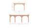Constructiepakket plat dak | 7090x4105x2500mm | fijnbezaagd Douglas     CP-10.1034