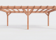 Constructiepakket plat dak | 7660x4105x2500mm | fijnbezaagd Douglas     CP-10.1035