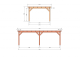 Constructiepakket plat dak | 7660x4105x2500mm | fijnbezaagd Douglas     CP-10.1035
