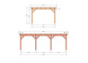 Constructiepakket plat dak | 7690x4105x2500mm | fijnbezaagd Douglas     CP-10.1036