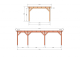 Constructiepakket plat dak | 8150x4105x2500mm | fijnbezaagd Douglas     CP-10.1037