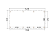 Constructiepakket plat dak | 8220x4105x2500mm | fijnbezaagd Douglas     CP-10.1038
