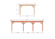 Constructiepakket plat dak | 8220x4105x2500mm | fijnbezaagd Douglas     CP-10.1038