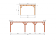 Constructiepakket plat dak | 8865x4105x2500mm | fijnbezaagd Douglas     CP-10.1039