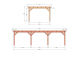 Constructiepakket plat dak | 9280x4105x2500mm | fijnbezaagd Douglas     CP-10.1040