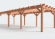 Constructiepakket plat dak | 9925x4105x2500mm | fijnbezaagd Douglas     CP-10.1041