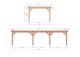 Constructiepakket plat dak | 9925x4105x2500mm | fijnbezaagd Douglas     CP-10.1041
