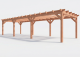 Constructiepakket plat dak | 11215x4105x2500mm | fijnbezaagd Douglas     CP-10.1042